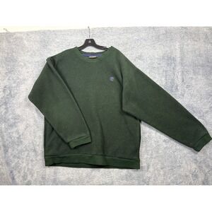 Timberland Mens L Green Fleece Sweatshirt Weathergear Made in USA 9683
